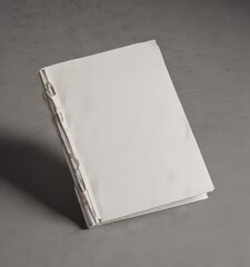 Elegant vertical photo album mockup, showcasing empty pages for creative edits , album, vertical