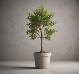 Small potted tree growing, representing investment growth ,  investment income,  income,  interest