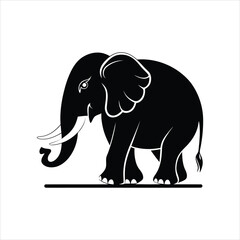 Set of Decorative Elephant Vector Icons in Various Artistic Styles