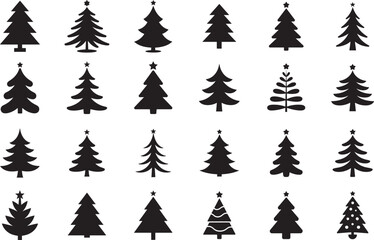 Christmas Tree Silhouette Vector Pack