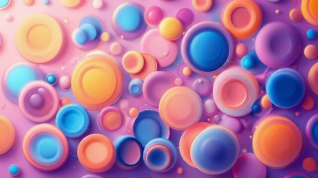 Colorful Abstract Background with Pastel Circles. Soft, pastel-colored circles create a dreamy, abstract background, ideal for modern designs and creative projects. The playful arrangement and gradien