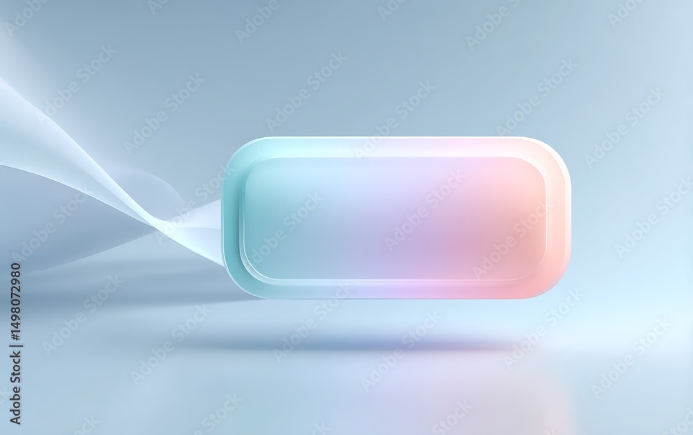 Wall mural smart medical patch placed in bottom-right corner on pale gradient backdrop with modern open spacing