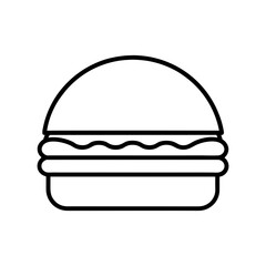 Burger Icon Vector Minimal Modern Style
