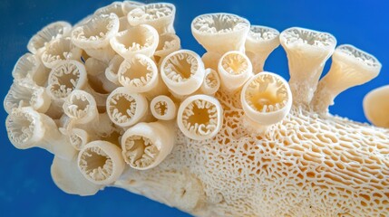 A close-up view of a coral reef, showcasing its intricate structure and the diverse species that inhabit it.