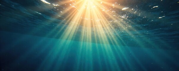 Vibrant underwater scene with sunlight bursting through the surface, creating a mesmerizing splash of life and energy  Perfect for themes of nature, freedom, and aquatic beauty ,  aquatic,  beauty