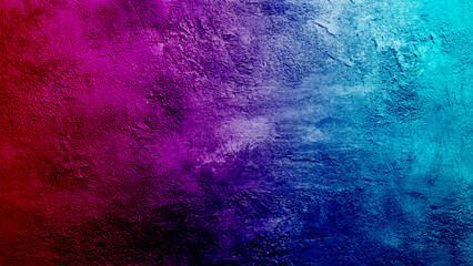 Vibrant purple and blue textured backdrop for creative designs. Smoke on a black background illuminated with blue and red light