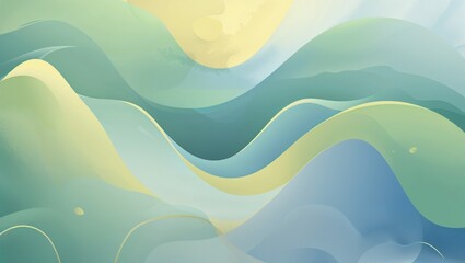 Soothing Pastel Green Abstract   Calming Waves Representing Mental Health and Inner Peace , retro background , background wallpaper , image , photo ,wave background , calm background