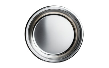 Silver plate with a shiny surface