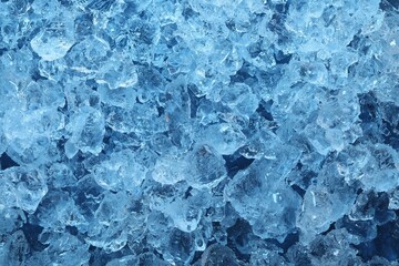 Cubes of clear ice as background, closeup