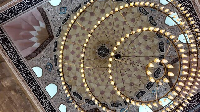 The Juma Mosque in Shamakhi, Azerbaijan, was first built in 743. Destroyed by Armenians in the 20th century, the mosque was restored and renovated in 2013.