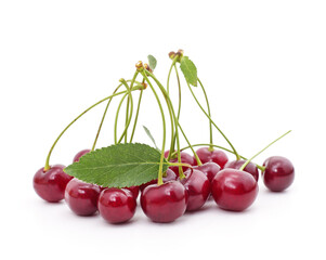 Heap of ripe cherries.