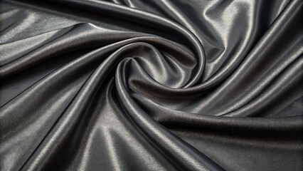 Obraz premium Elegant Black Silk Texture Smooth, Luxurious Fabric Background