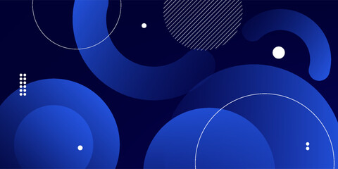 Abstract blue geometric background. Dynamic shapes composition. Eps10 vector