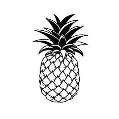 Fototapeta premium Pineapple icons set. Pineapple silhouette vector art icons set. pineapple fruit icon designs Symbol Isolated, Vector Illustration.