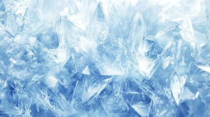 Obraz premium Abstract close-up of a pile of blue and white ice crystals background.