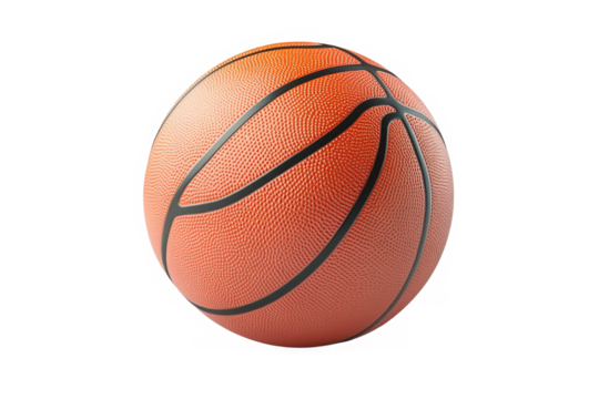 Realistic basketball isolated on transparent background