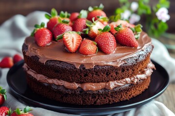 Freshly baked croissant with coffee and napkin