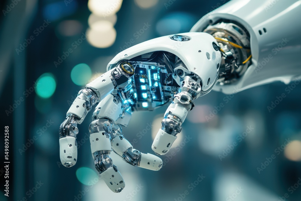 Poster advanced robotic arms enhance efficiency in high-tech industrial automation processes, advanced robo