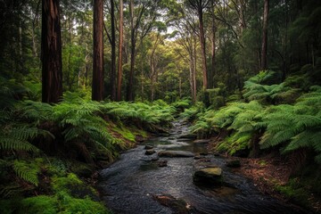 Obraz premium Exploring the lush botany and vibrant ecosystem of Otways in Australia, Botany and ecosystem of Otways Travel to Australia Victoria nature reserve