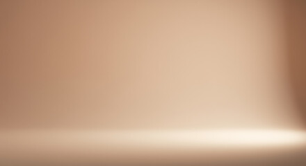 Obraz premium Light Brown Gradient Background Studio Backdrop for Product Photography or Design Projects