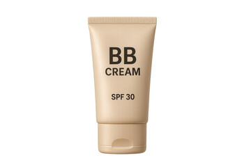 Bb cream tube with spf 30 on transparent background