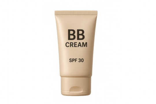 Bb cream tube with spf 30 on transparent background