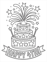 Fireworks Cake Coloring Page Decorated with Stars and Stripes

Fireworks Cake Coloring Page Decorated with Stars and Stripes