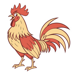 Rooster vector icon logo on white background. rooster icon. Adobe Illustrator Artwork
