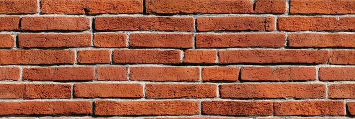 Obraz premium Seamless pattern of red brick wall in urban setting