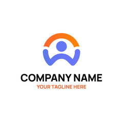 Human Meditation Healthy Mind Logo Vector Abstract Illustration Icon Design Template Element