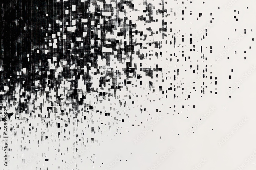 Wall mural grunge pixelated dissolve gradient background with contrasting shades and unique textures, grunge pi