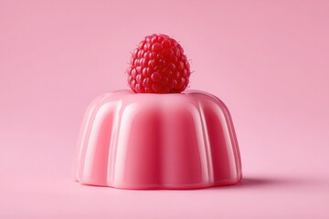 Glossy peach dome mousse cake with mirror glaze, AI Generated