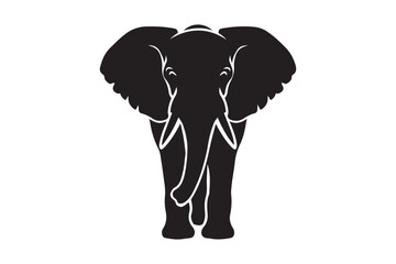 Elephant Silhouette Vector Design African Wildlife Clipart Art