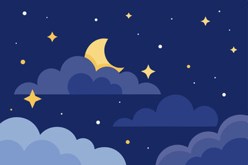 night sky with moon