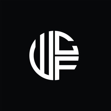 WCF logo WCF icon WCF monogram WCF letter minimalist Circle flat Unique modern abstract logo design.