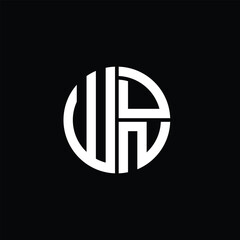Naklejka premium WDN logo WDN icon WDN monogram WDN letter minimalist Circle flat Unique modern abstract logo design.