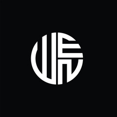 Naklejka premium WEN logo WEN icon WEN monogram WEN letter minimalist Circle flat Unique modern abstract logo design.