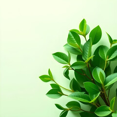 Fototapeta premium Lush Green Leaves: Nature's Refreshing Backdrop