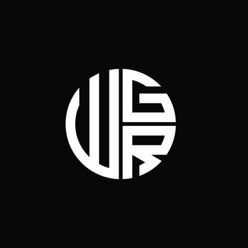 WGR logo WGR icon WGR monogram WGR letter minimalist Circle flat Unique modern abstract logo design.