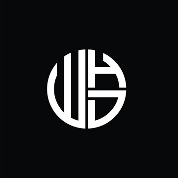 WHD logo WHD icon WHD monogram WHD letter minimalist Circle flat Unique modern abstract logo design.