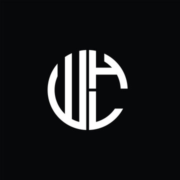 WHL logo WHL icon WHL monogram WHL letter minimalist Circle flat Unique modern abstract logo design.