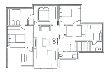 PNG Floor plan house architectural illustration.