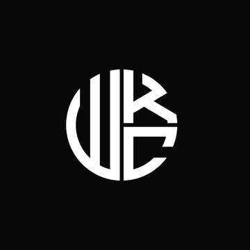 WKC logo WKC icon WKC monogram WKC letter minimalist Circle flat Unique modern abstract logo design.
