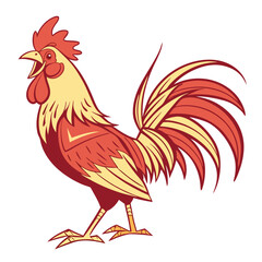 Rooster icon logo vector on white background. Adobe Illustrator Artwork