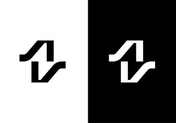 AV, VA letters monogram logo design