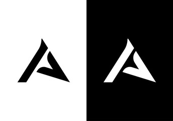 AV, VA letters monogram logo design