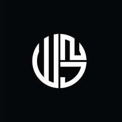 WNJ logo WNJ icon WNJ monogram WNJ letter minimalist Circle flat Unique modern abstract logo design.