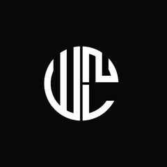 WNL logo WNL icon WNL monogram WNL letter minimalist Circle flat Unique modern abstract logo design.