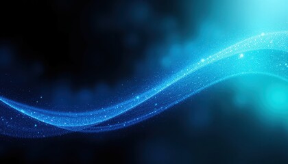 Abstract Blue Gradient Background Soft Glow, Glitter, and Ombre Blend