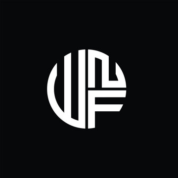 WNF logo WNF icon WNF monogram WNF letter minimalist Circle flat Unique modern abstract logo design.